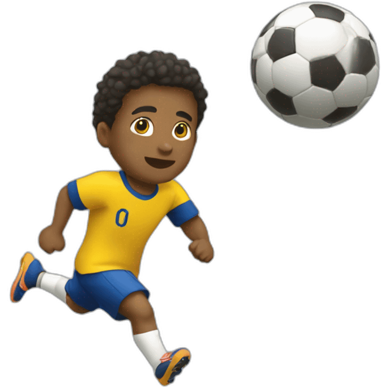 criança jogando bola emoji