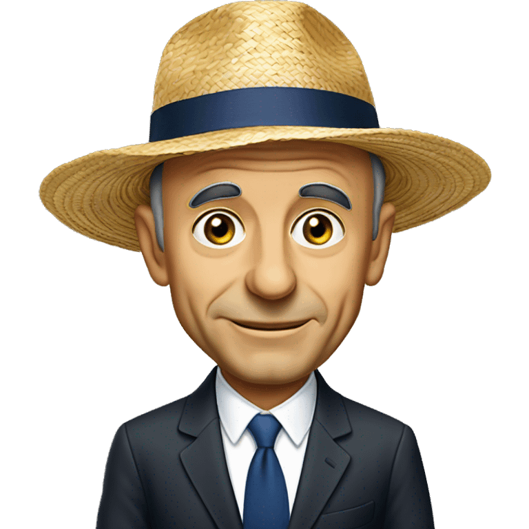 Alain juppé with a straw hat emoji