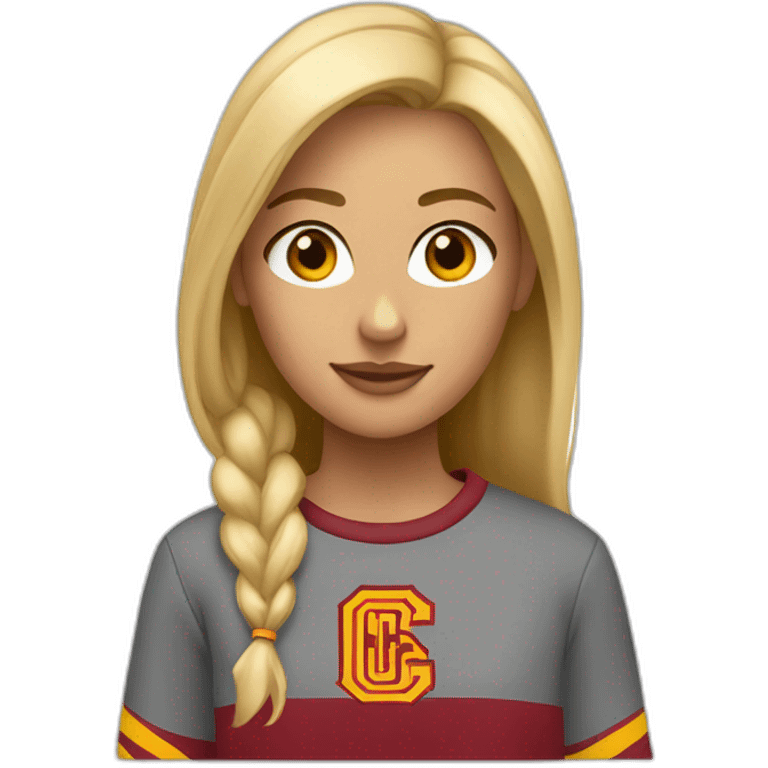 Tall blonde tan girl in usc sweatshirt emoji