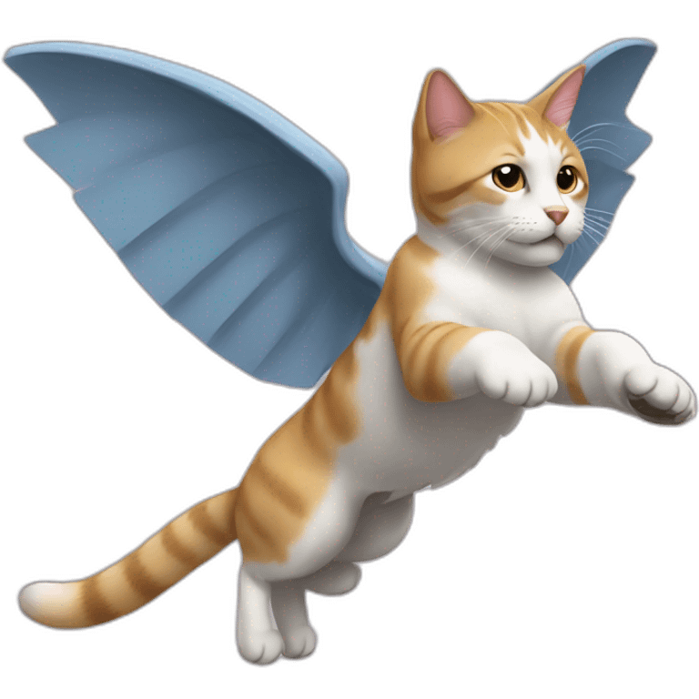 un gato volador emoji