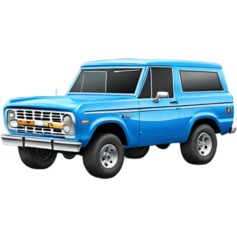 A blue ford bronco car emoji