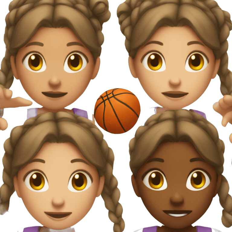 Girl getting blocked playing basketball  emoji