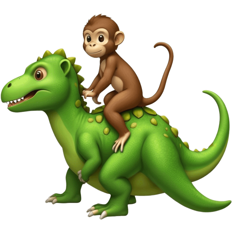 Dinosaur + monkey emoji