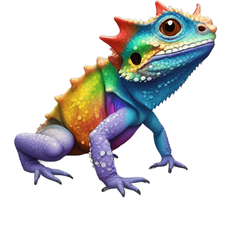 LGBT horned lizard emoji