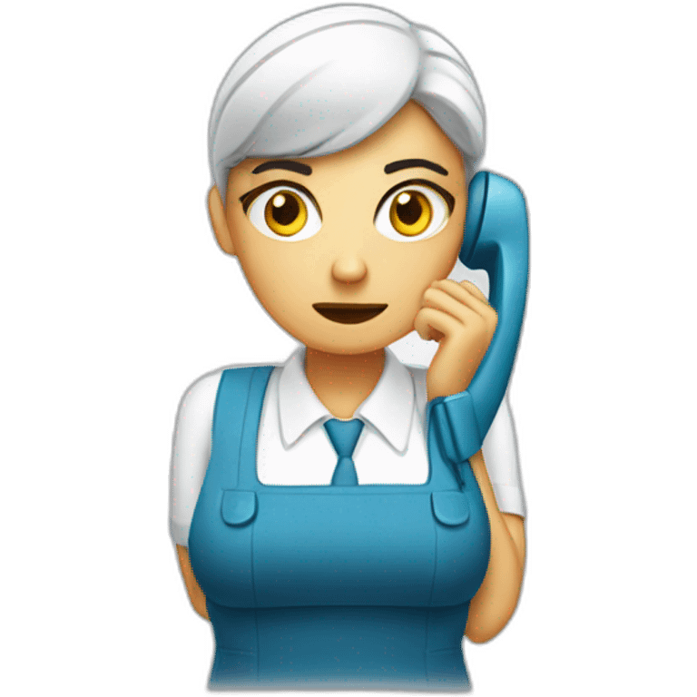 Annoyed telephone attendant emoji