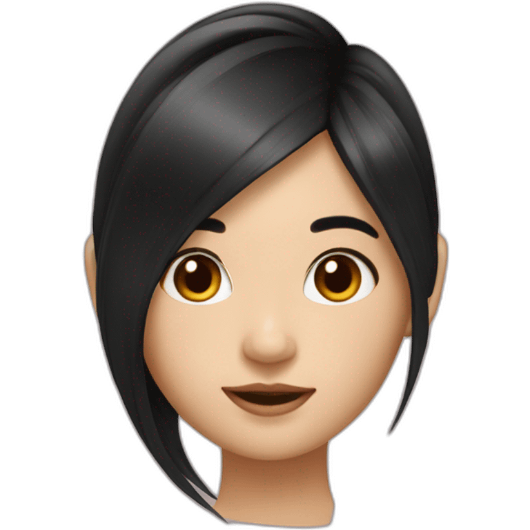 long black hair asian girl emoji