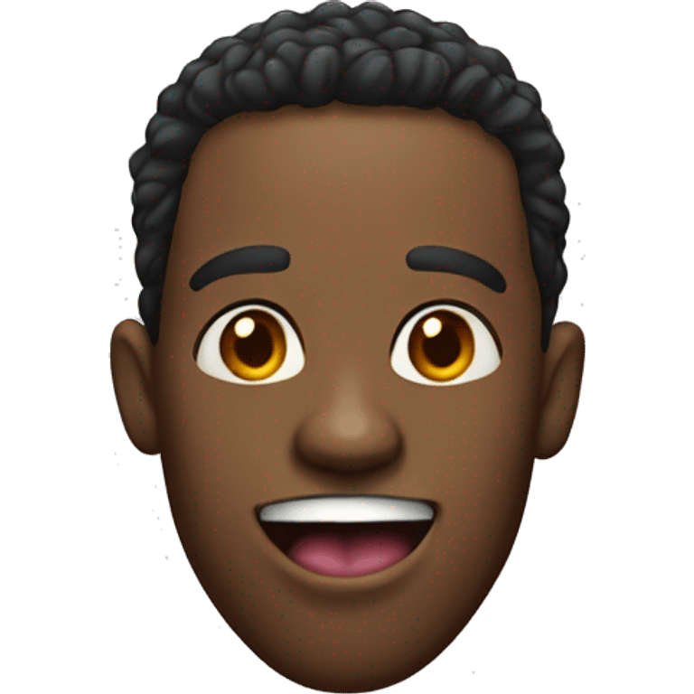 black man with tongue out of his mouth emoji