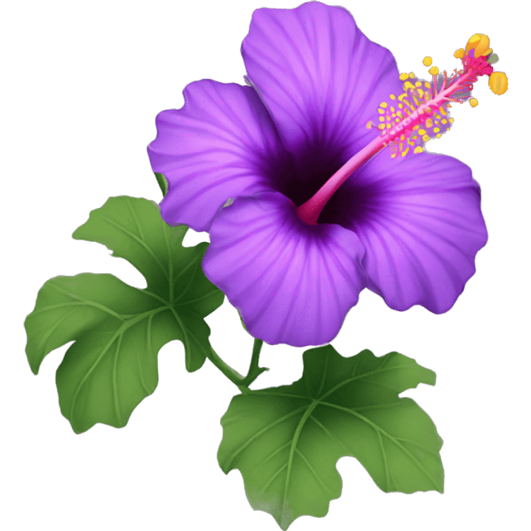 purple hibiscus  emoji