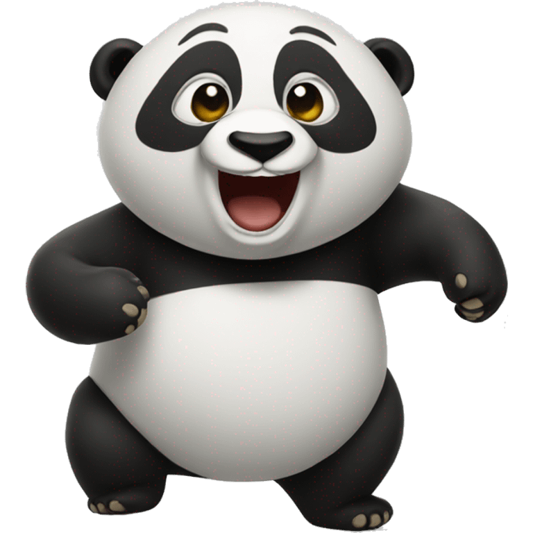 Laughing panda emoji