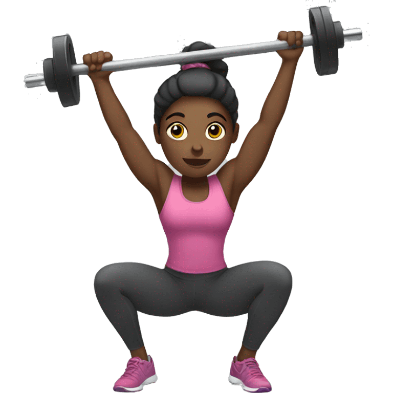 Black girl working out emoji