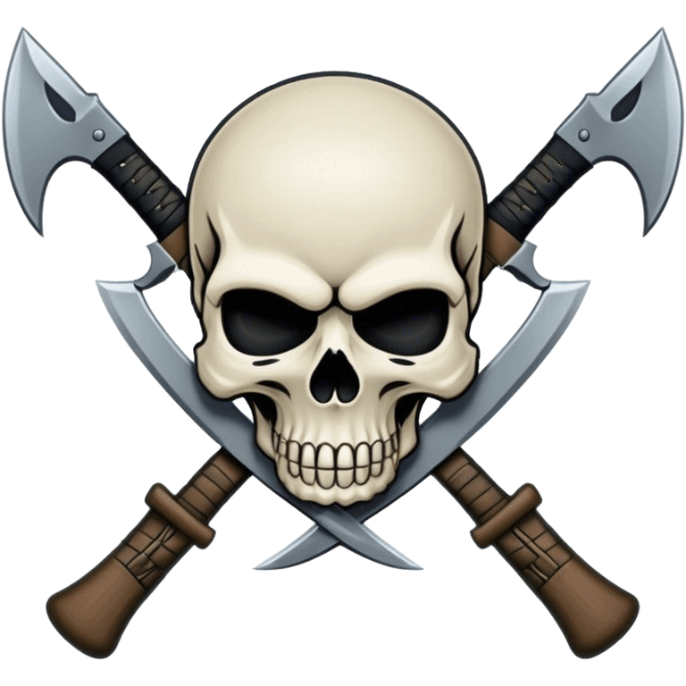 Military patch named Shadow Delta skull and crossed hatchets  emoji