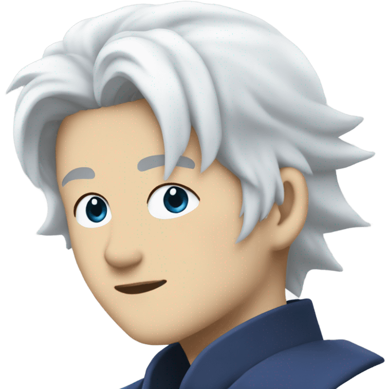 Satoru Gojo blue eyes white hair emoji