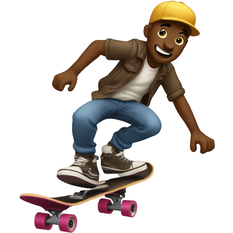 💩 riding a skateboard ￼ emoji