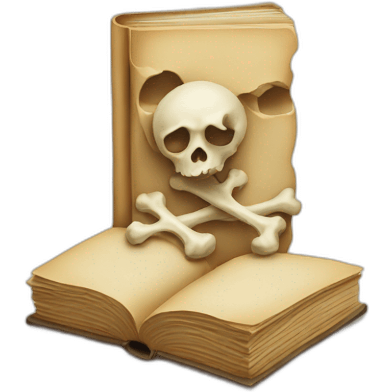 Book and bone emoji