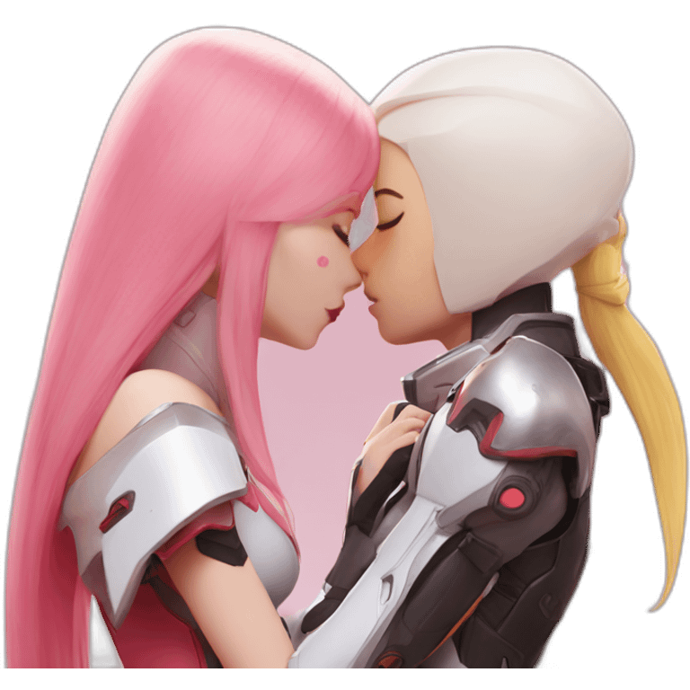 Zero two kissing mercy from overwatch emoji