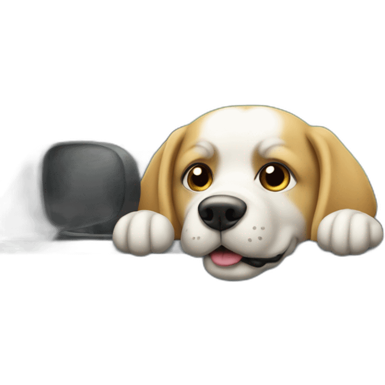 Un chien dans une voiture emoji