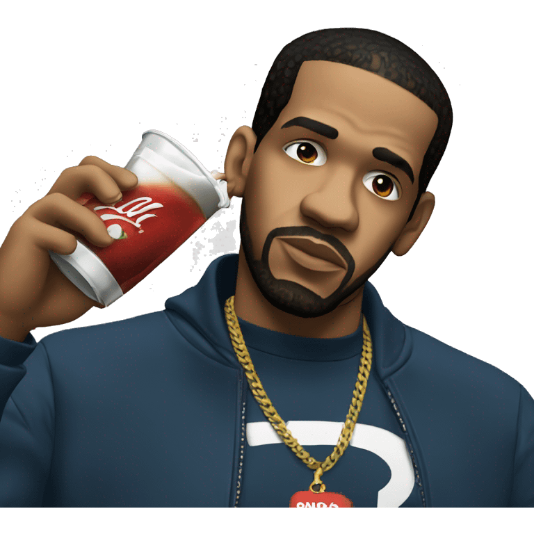 Lloyd Banks drinking coca emoji