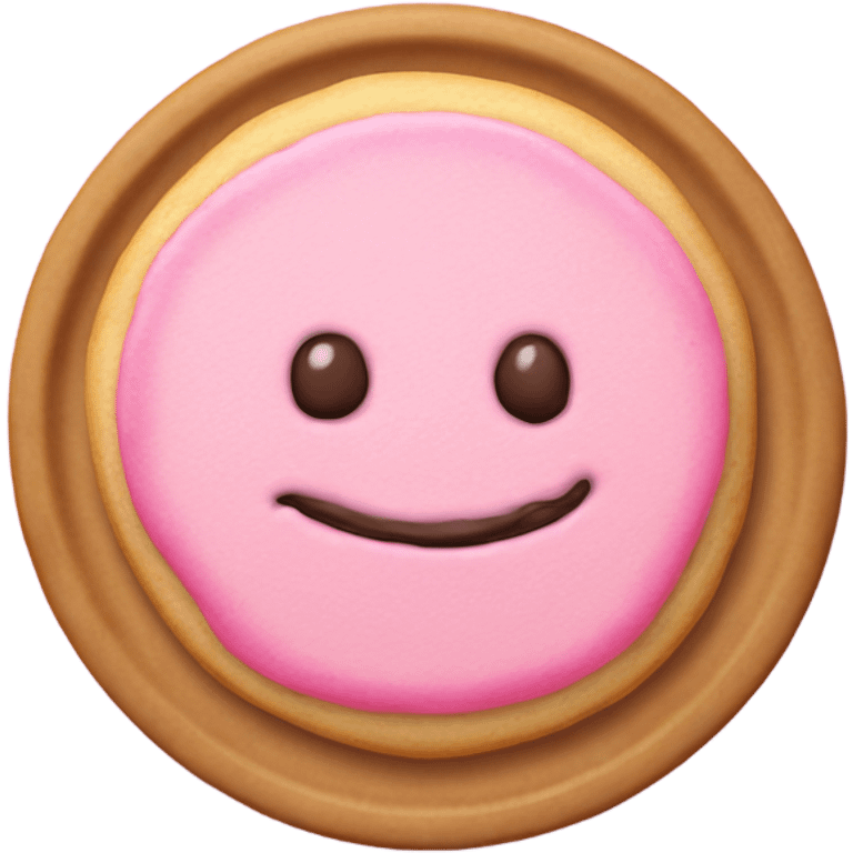 pink sugar cookies on a plate emoji