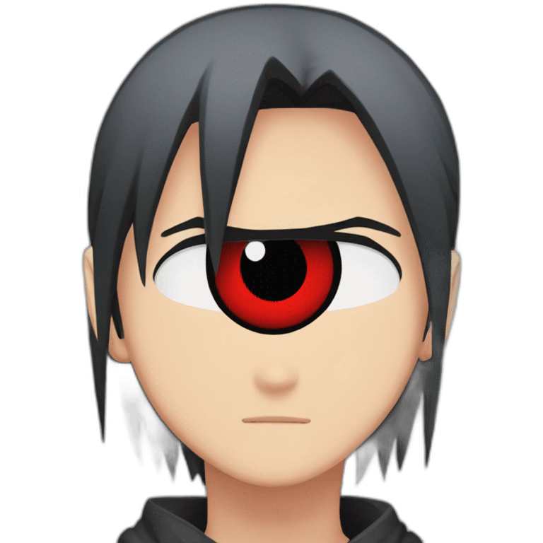 Itachi Uchiha using sharingan emoji