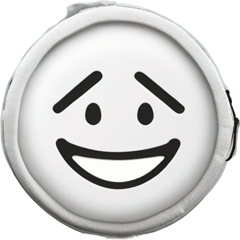 white snus pouch with a smile emoji