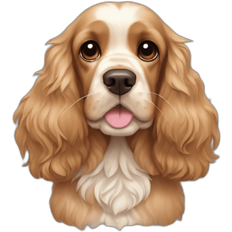 Cocker spaniel inglés durmiendo emoji