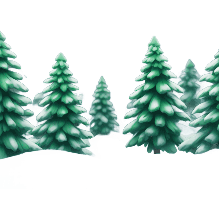 Snowflakes and trees emoji