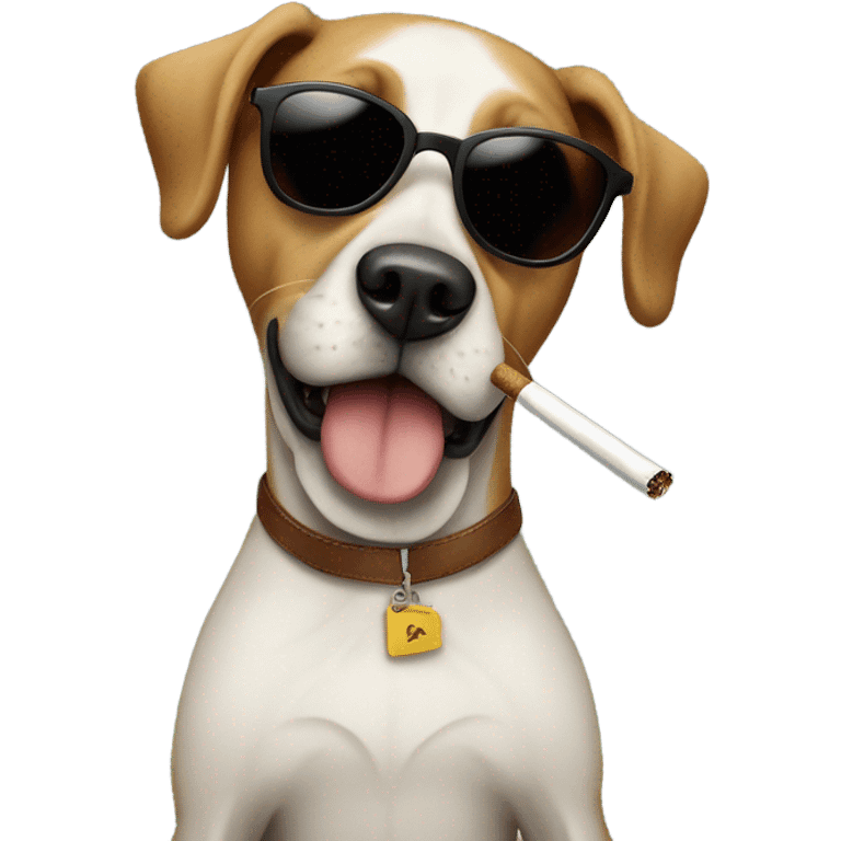 Dog smoking  emoji