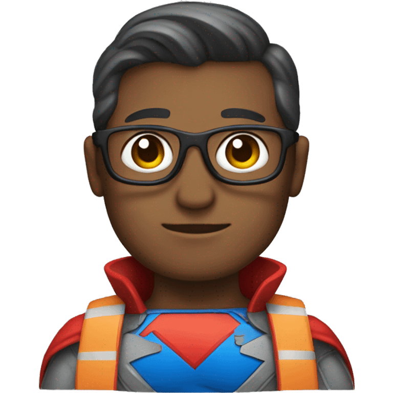 Engineer with superman costume emoji