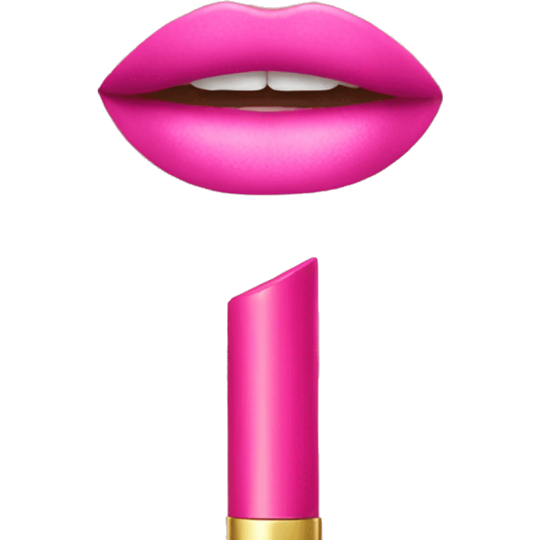 Pink lipgloss emoji