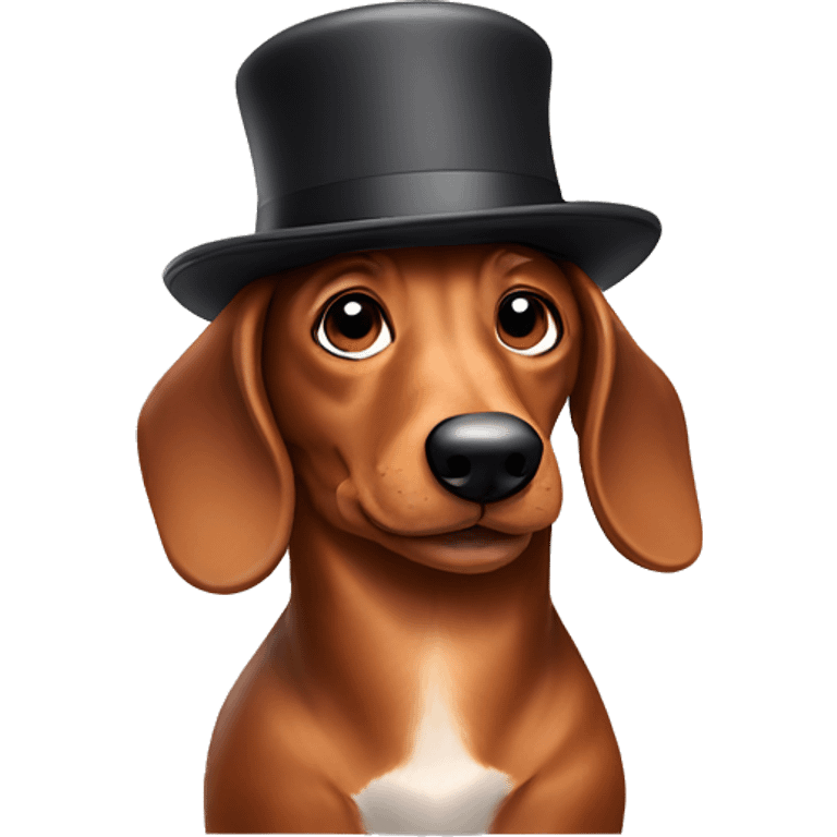 Wiener dog add a hat  emoji