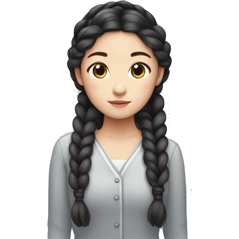 korean girl with braid emoji