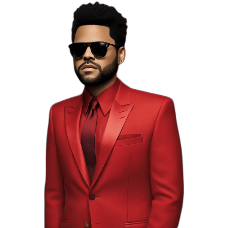 The weeknd red suit emoji