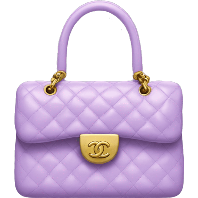 Lilac chanel handbag emoji