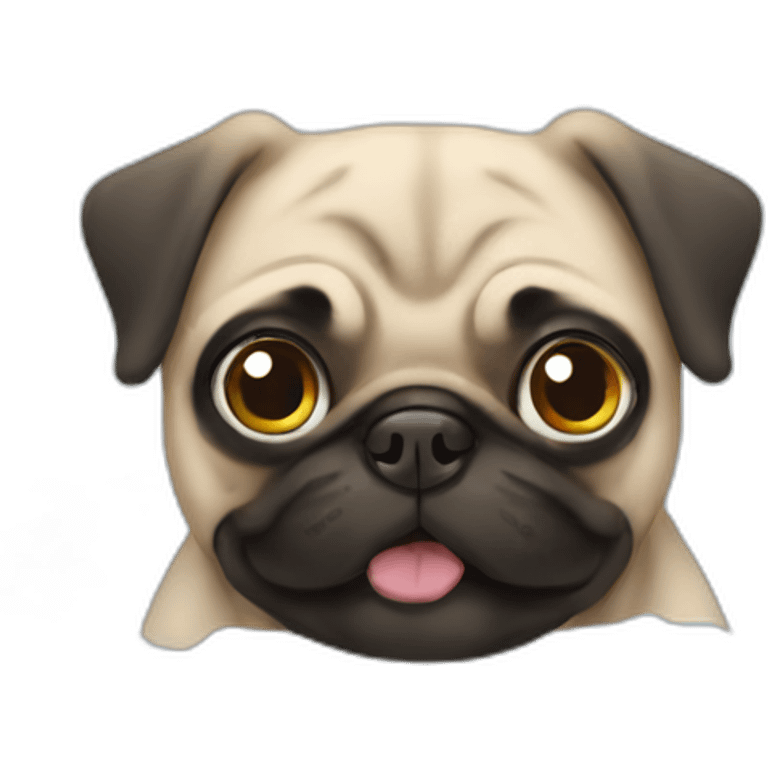 pug taking a bath emoji