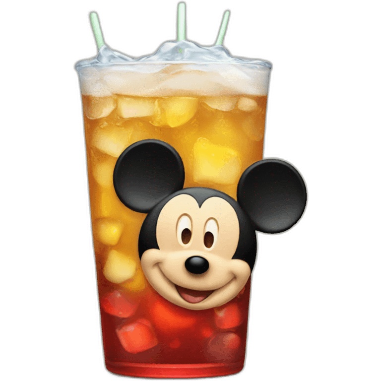 Mickey mouse drinks  emoji