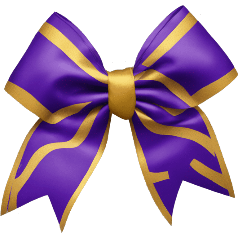 purple and gold cheer bow emoji