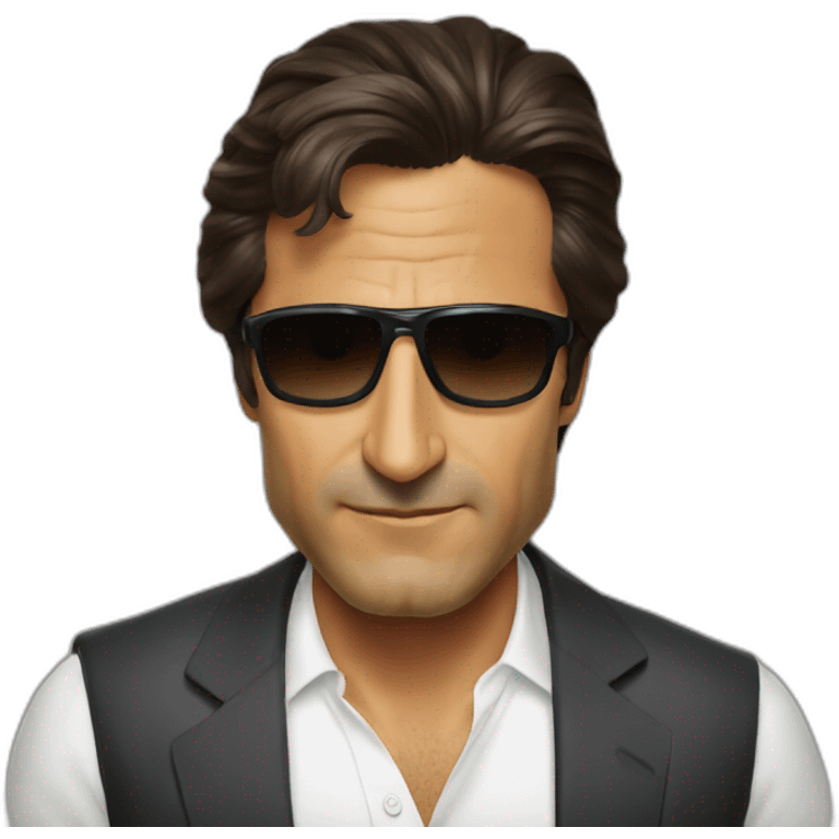 Imran Khan picture with Sunglasses with face emoji