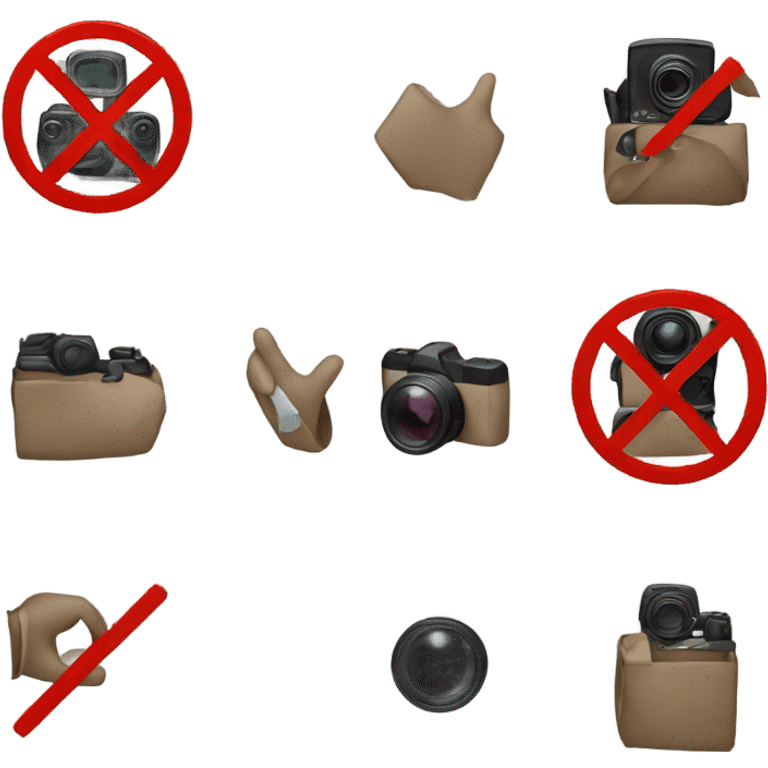 "No camera" sign. emoji