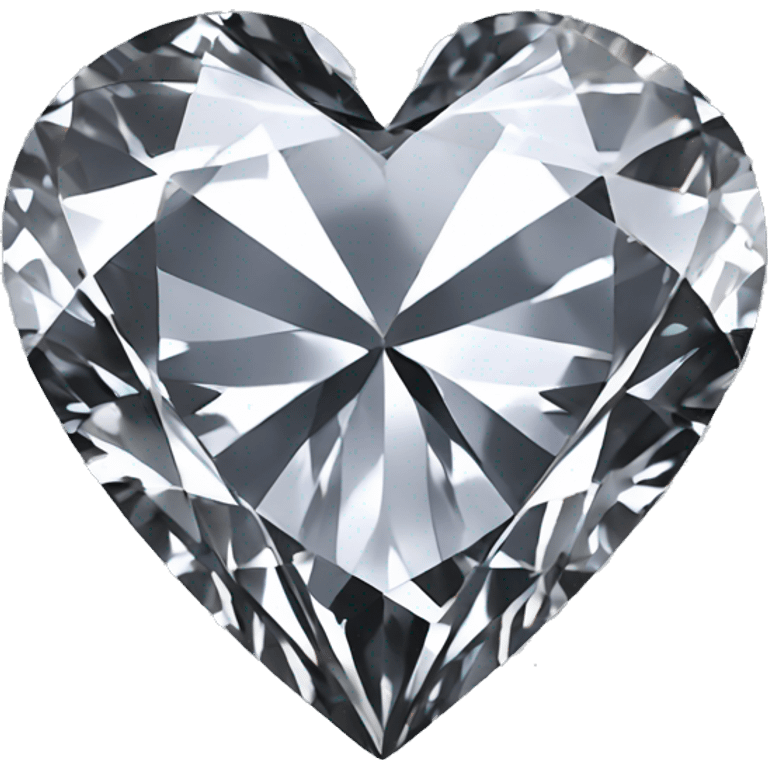 Heart shaped 56-carat gray diamond emoji