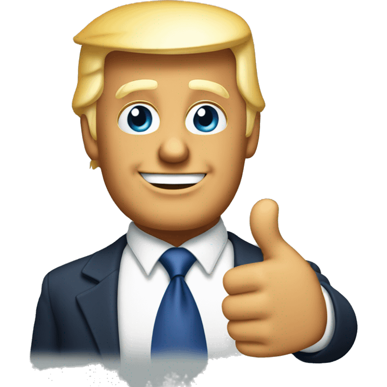 donald trump profile thumbs up emoji