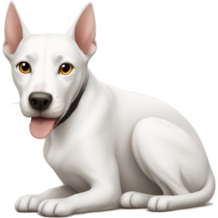 White cat and Doberman  emoji