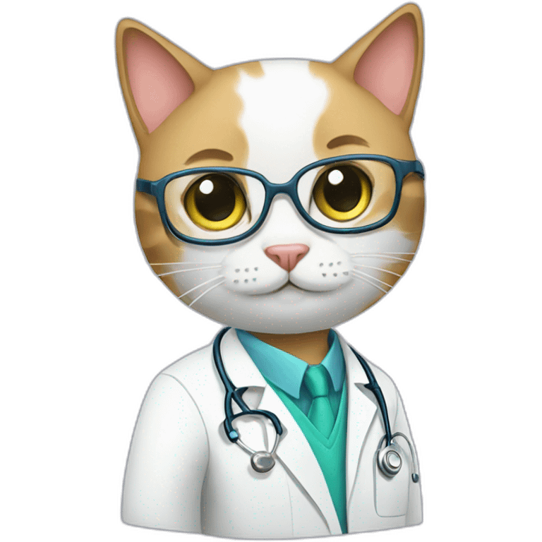 Doctor cat emoji