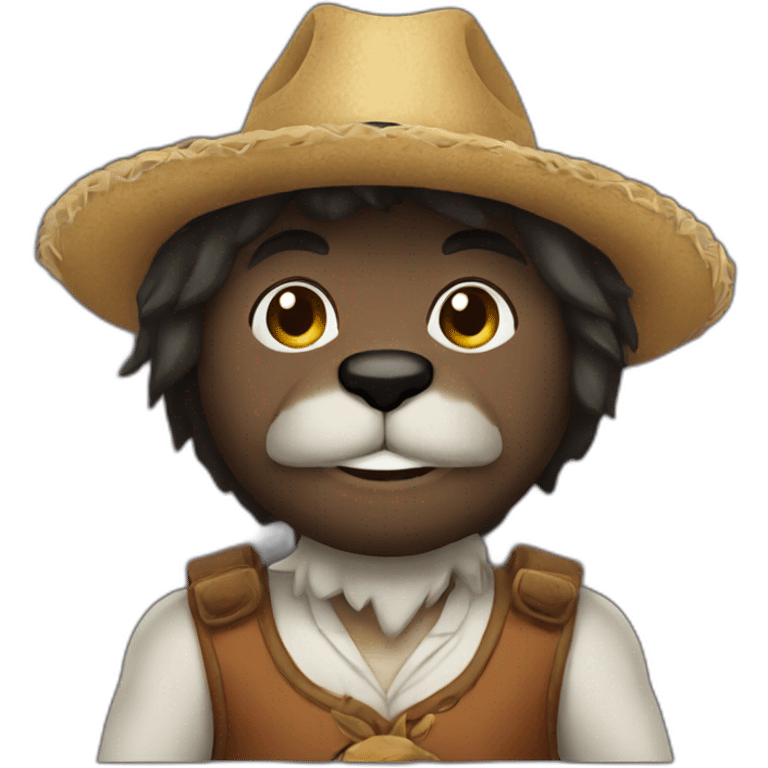 Leon con sombrero emoji