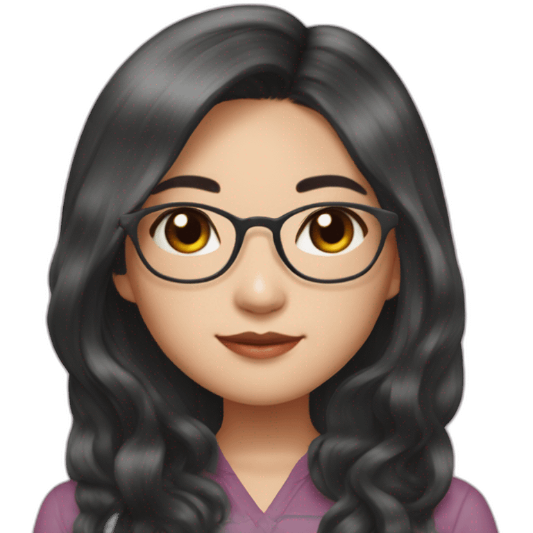 Evelyn Cathy Widjaja - asian black hair girl emoji