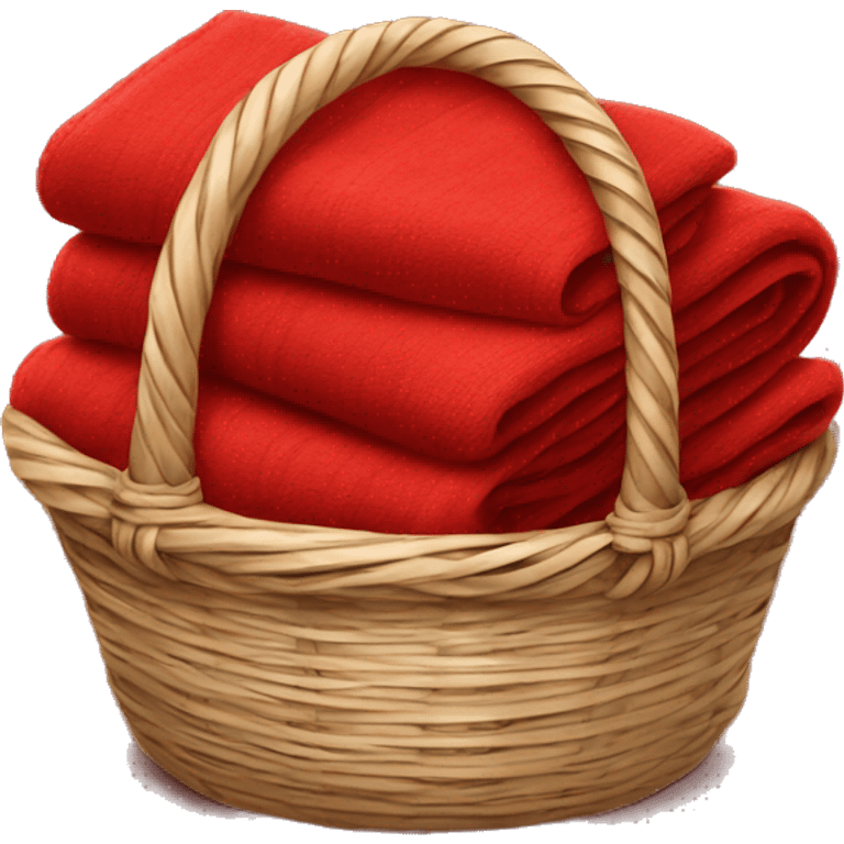 Basket of red blankets emoji