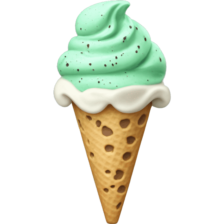 mint chocolate chip ice crea emoji