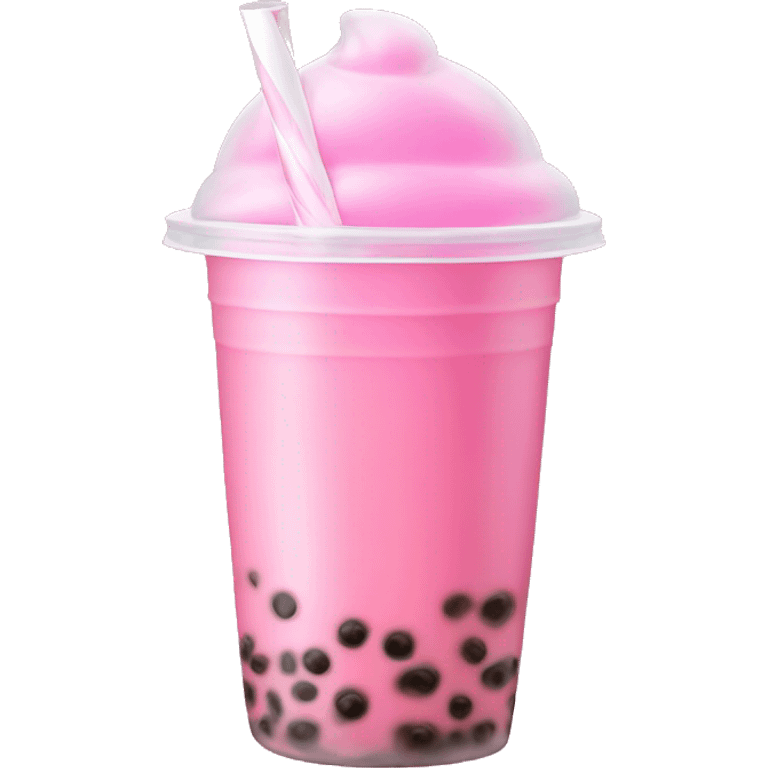 Bubble tea pink color emoji