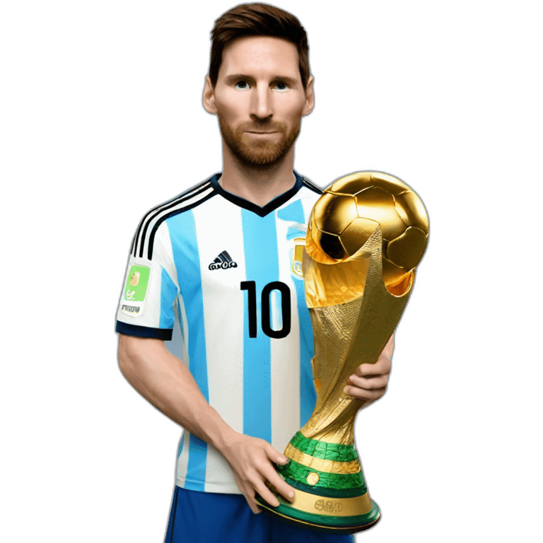 messi y la copa del mundo emoji