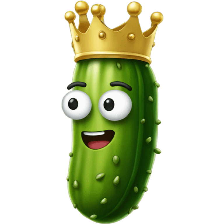 A pickle wearing a crown emoji