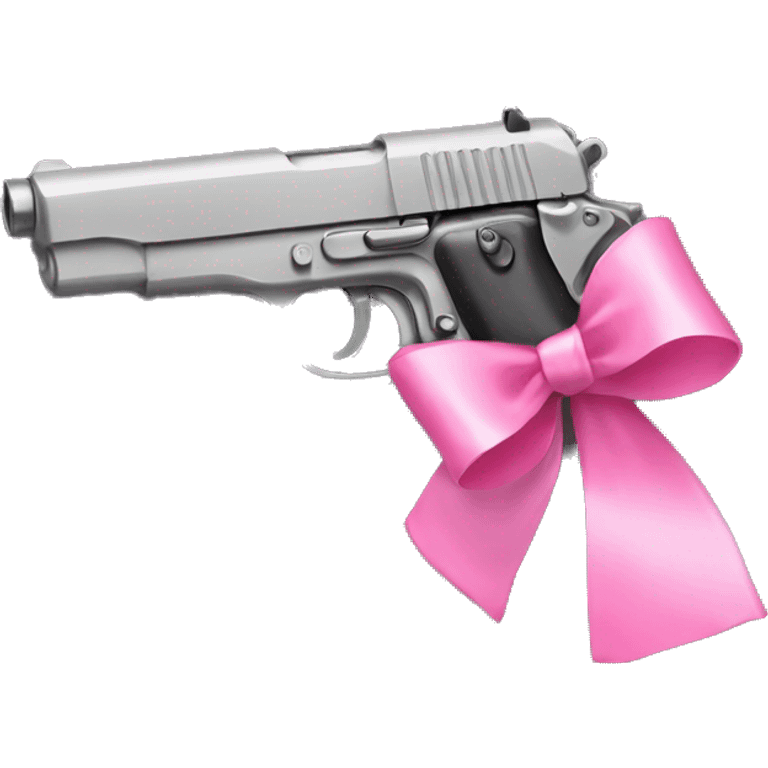 Gun with pink bow  emoji